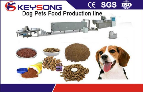 Extrusion Pet Food Making Machine / Dog Food Extruder High Output 500 - 800kg /