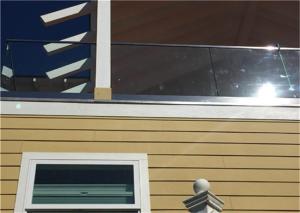 Quality Prima Building Frameless Glass Railing System 850mm-1067mm Post Height , U Channel Profile wholesale