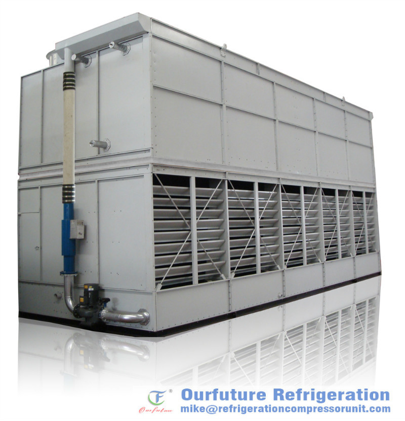 Downstreaming Type Evaporative Condenser For Cold Storage Refrigeration System