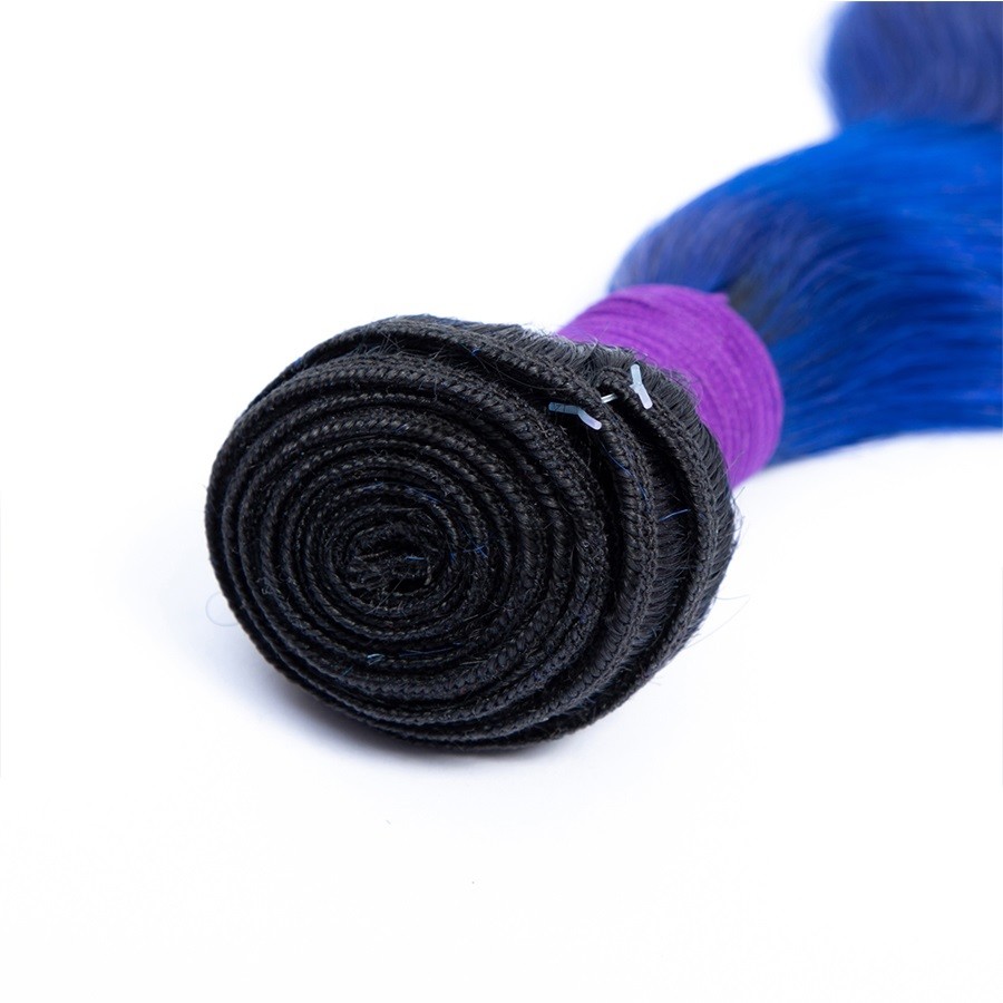 #T1B/Blue Body Wave Remy Human Hair Bundles Sew In Weave Bundles Brazilian Bundle Deals