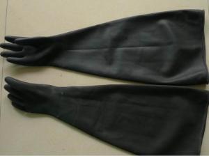 plane sandblasting / sand blasting gloves with particles