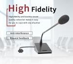 100Hz- 16KHz Dante Microphone 65dB , Desktop Gooseneck Microphone PoE Power