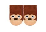 Breathable Solid Color Baby Animal Socks , Combed Cotton Warm Baby Socks