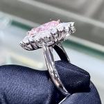 18k Lab Grown Pink Diamond Ring Marquise Shape Jewelry Elegant Style For Party