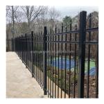 6ft x 8ft Ornamental Garden Black Iron Steel Fence Top Choice for America Main