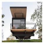 Galvanized Steel Square Tubes Prefabricated Modular Cabin Wooden Garden Sunlight