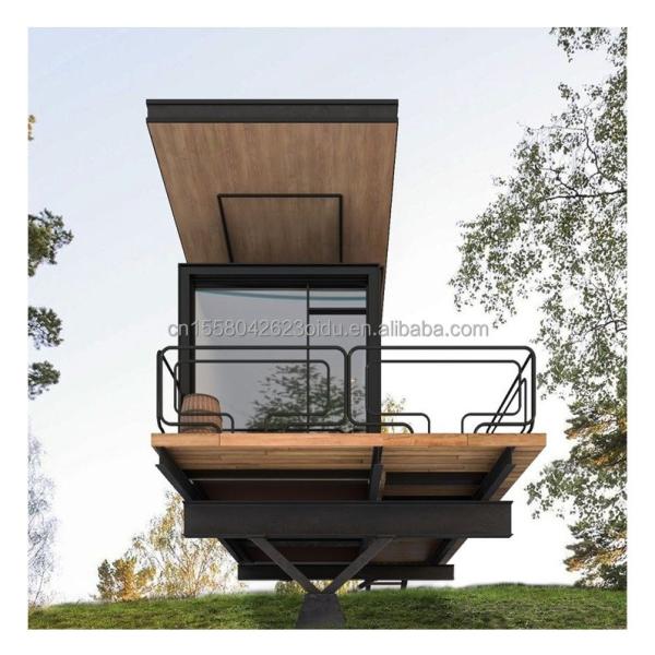 Galvanized Steel Square Tubes Prefabricated Modular Cabin Wooden Garden Sunlight