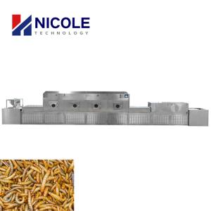 China Tenebrio Molitor Continuous Microwave Dryer Machine Conveyor Belt Tunnel Style on sale