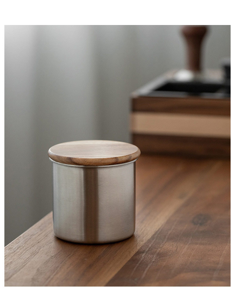 Modern Stainless Steel Design Hands-Free Inverted Coffee Dosing Cup with PP Plastic Type