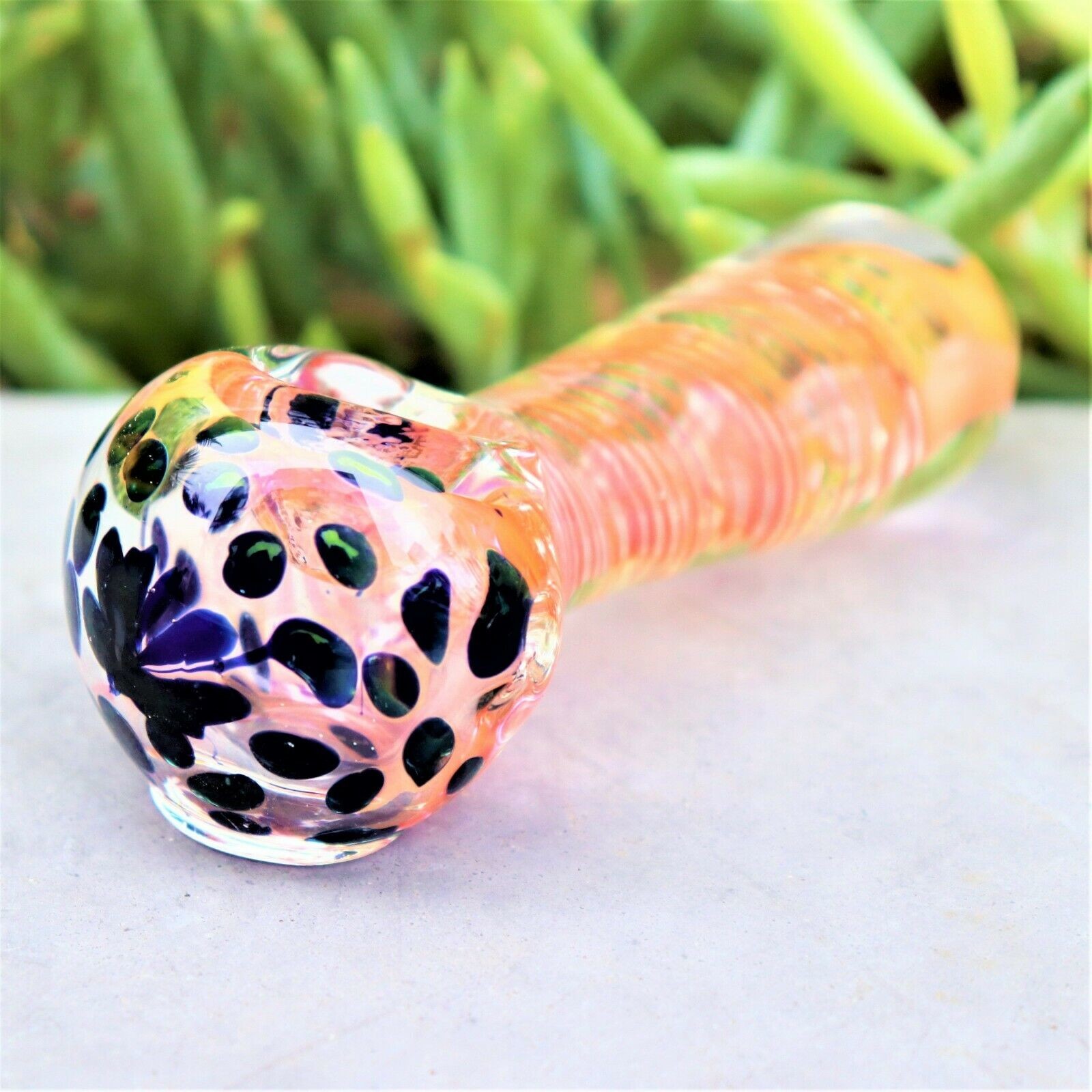 4 Inch Electroplated Sandblasting Pattern Glass Hand Pipe Glass Smoking Pipe