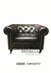 Quality British style leather single sofa furniture,#XD0009 wholesale