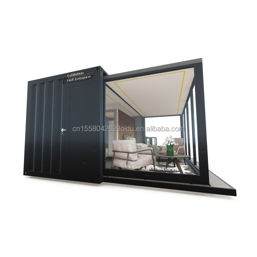 Portable Foldable Modern Office Container Accommodation Cabin Prefab 20ft Container House with Aluminum Alloy Windows