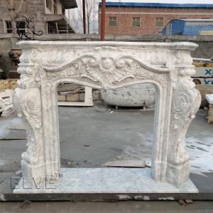 Quality Marble Fireplace Carrara Modern Freestanding Fireproof Stone Hand Carved wholesale