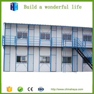 Quality low cost reassembled 2 story steel frame prefab houses for labor wholesale