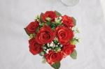 Most Popular Artificial Real Touch Wedding Bouquet Flower, Red Rose