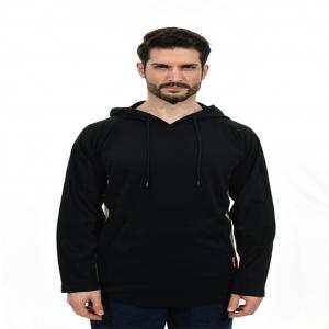 Quality CAT2 Certified Black FR Fabric Hoodie , Flame Resistant Work Clothes For Mining Industry wholesale