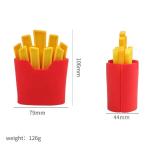 Kids Toy Baby Soft Sensory Hamburger and Fries Educational Silicone Building