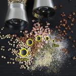 Stainless Steel 132mm 235g 170ml Glass Salt Bottle