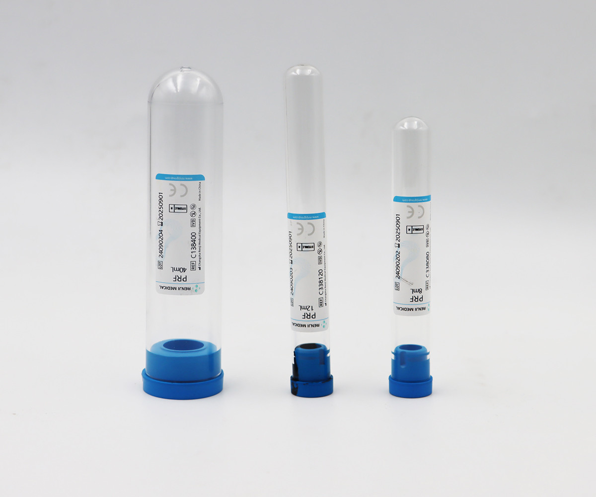Plastic Tube 10ml 13ML Platelet Rich Fibrin PRF Tube With No Additive Recommended Storage Temperature 4-25C