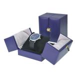 Metallic Logo Pu Leather Jewellery Box For Bracelet Bangle Watch Packaging