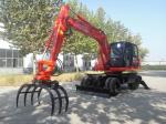 43.6kw 7t Earth Excavation Machine HT75W With Four Wheel
