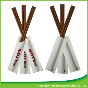 Quality Double Chinese Bamboo Chopsticks 24cm Disposable Carbonized Open Paper Packing wholesale