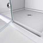 Semi Frameless Bathtub Shower Glass Door Tempered Safety 6mm