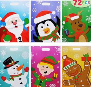 Quality Customization 17×21cm Die Cut Handle Plastic Bags For Christmas Gift Packaging Bags wholesale