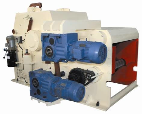 PLC Control Belt Conveyor 500M3 / Hour Drum Wood Chipper