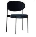 44x50x84cm Velvet Upholstered Dining Chair Black Fabric Dining Room Chairs For