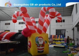 Quality Giant Colorful Inflatable Christmas Stick / Inflatable Candy Cane Stick / Inflatable Walking Stick wholesale
