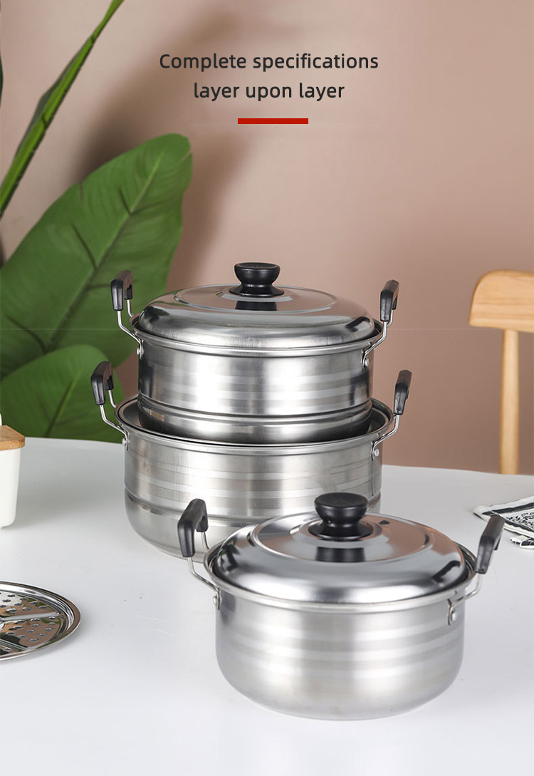 Quality Kitchen Cookware Set American Style Cooking Pot Sets 410 Stainless Steel Pots