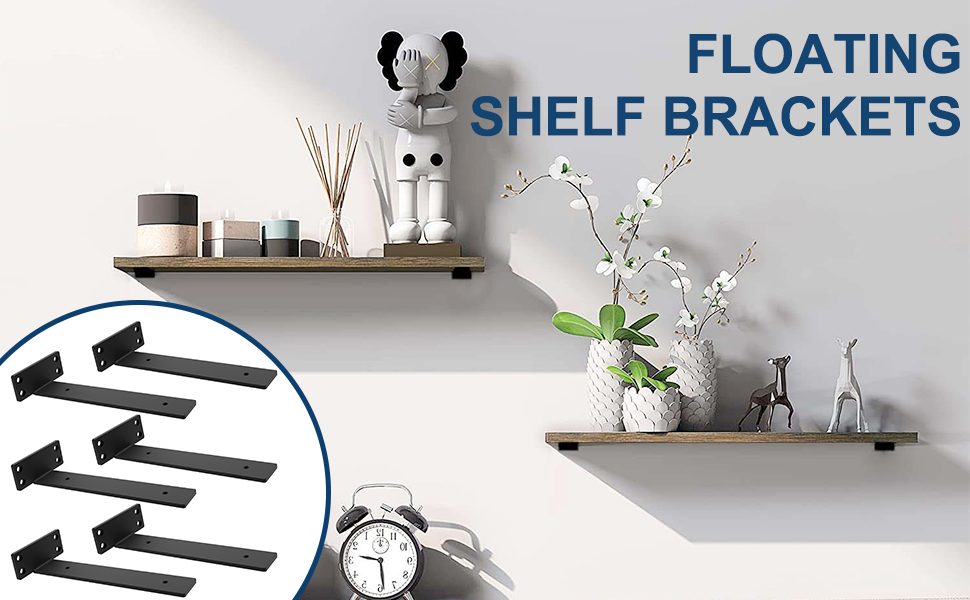 Functional Design Heavy Duty Floating Shelf Brackets with Powder Coating Coating