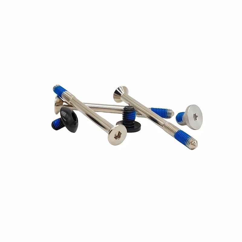 Sample Custom Plum Glue Screw Hexagon External Blue Glue Locking Bolt