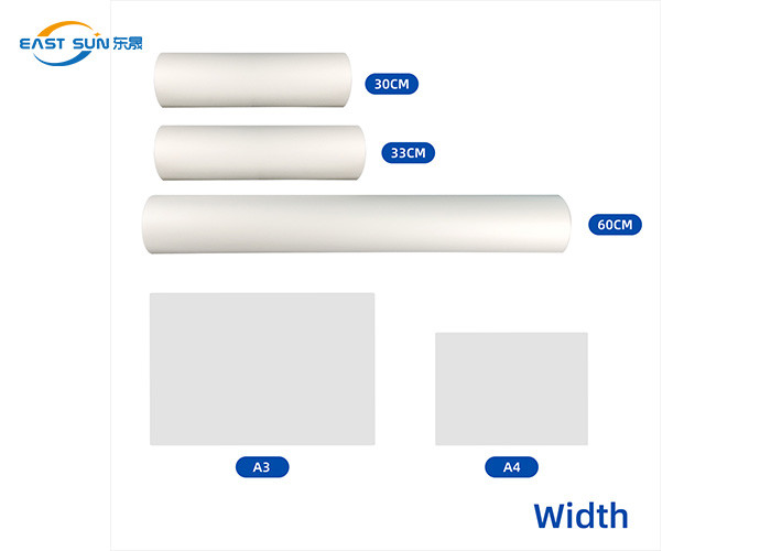 Heat Transfer 30cm 60cm PET film DTF a4 For Inkjet Printing