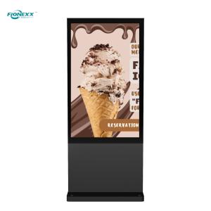 Quality 55 inch Black Windows Outdoor Fanless Vertical Digital Totem wholesale