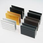 U Shape Aluminium Profile Extrusion Black Anodized Glass Stair Slot Welding Free