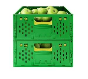 Quality Virgin Plastic Collapsible Folding Vegetable Crate for Agriculture Fruits Transportation wholesale