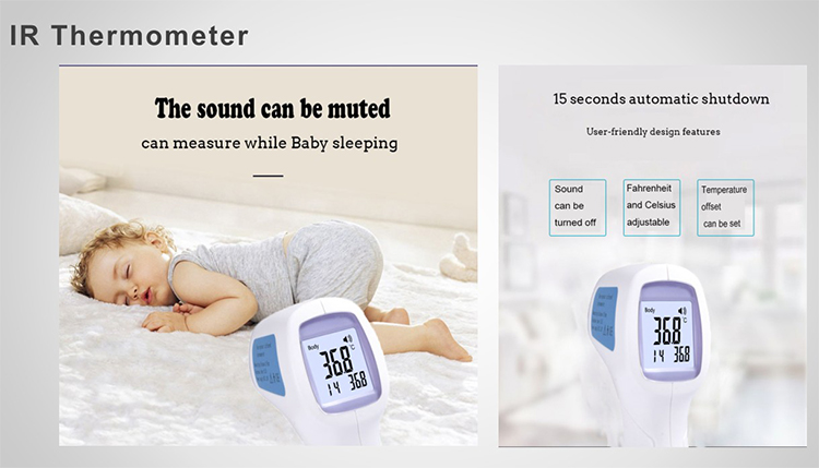 Ir Non Contact Infrared Thermometer Digtal Temperature Measuring Gun