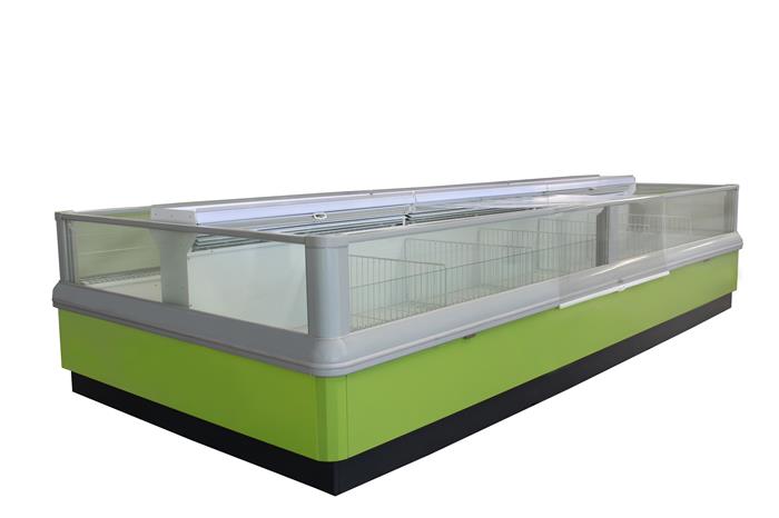 Electric Supermarket Refrigeration Equipment , Island Display Freezer