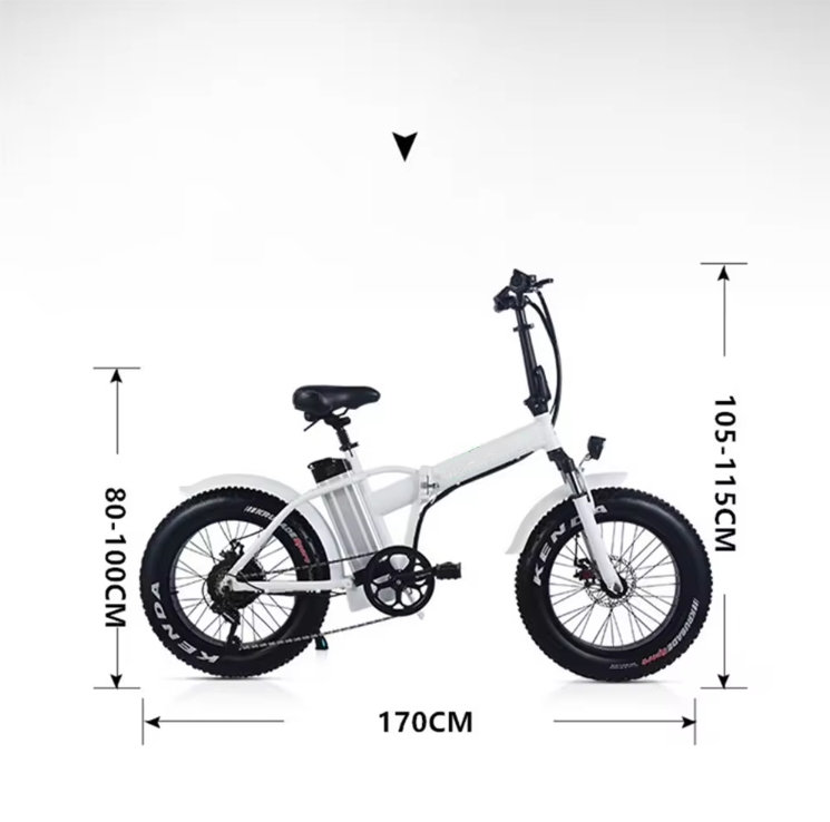 Electric City Bike Electric Folding Bike 20 Inch Fat Tire Ebike 7 Speed 48V 500W Electric Bike For Adults