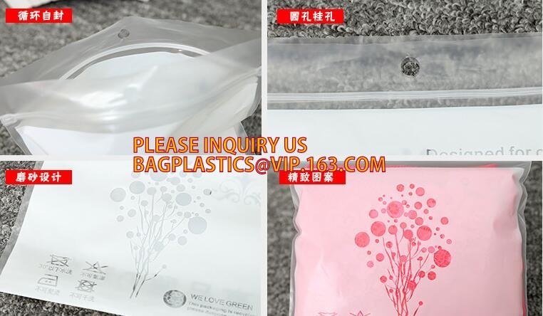 Self Seal Zipper Plastic Retail Packing Bag, Zip Lock Bag Retail Package with Hang Hole, Direct buy China supplier pack