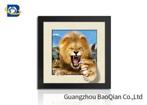 Quality Animal 3D 5D Photography , Lenticular Image Printing Home / Bedroom Wall Art Decor wholesale