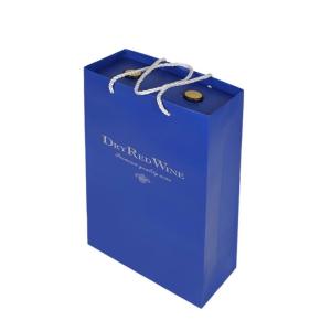 Quality Custom CMYK Print Multicolor Wine Bottle Paper Bags 20*10*34.5cm wholesale