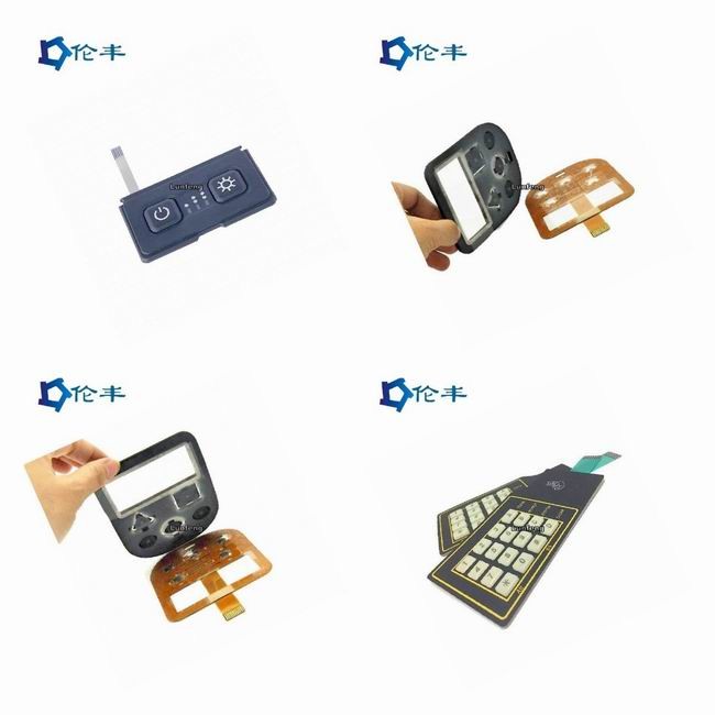 PET Circuit Silicone Rubber Keypad Membrane Switch 3M Adhesive Matte Surface