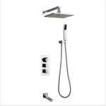 Easy Install Shower Wall Faucet Wear / Corrosion Resistant With Colorful LED