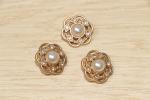 Rose Gold Personalised Buttons For Clothes 28L Ecofriendly Floral Patterned