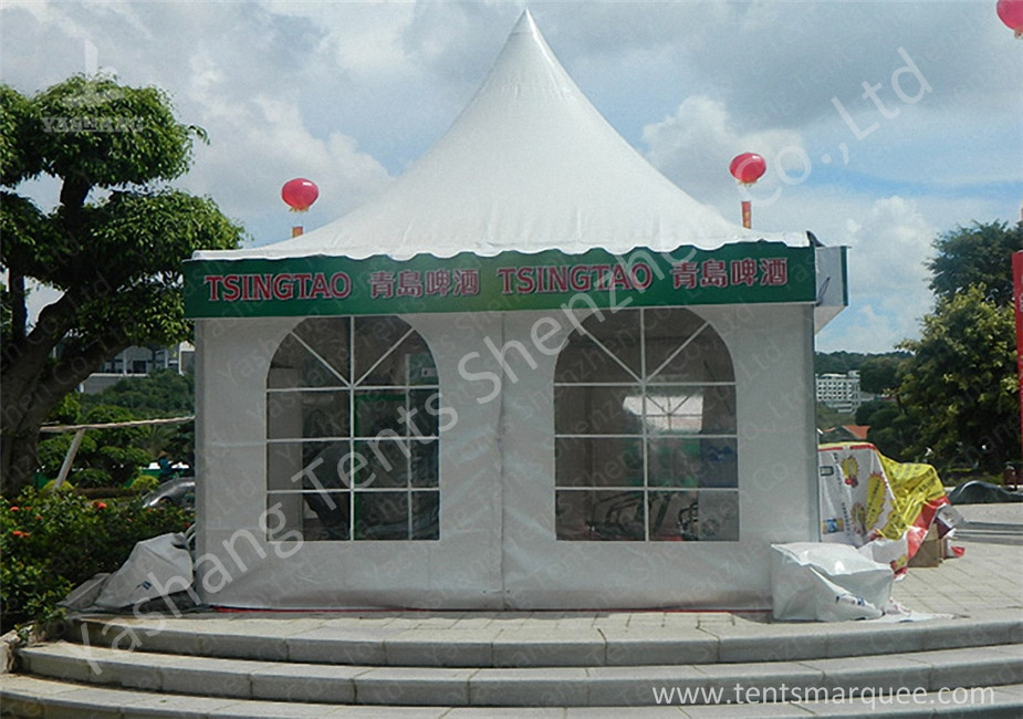 Outside White Durable High Peak Tents , 4M X 4M Aluminum Structure Tent