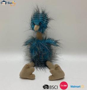 Quality OEM Factory Wholesale Custom Blue Peacock Fluff Ostrich Plush Toys Gift Stuffed Animal wholesale