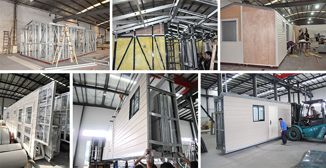 Light Steel Frame Prefab Mobile Homes House Kits To Build Metal WPC Cladding